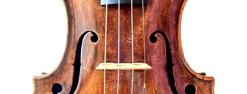 Violine - M. Deconet, Zettel "Venedig 1785" (front)