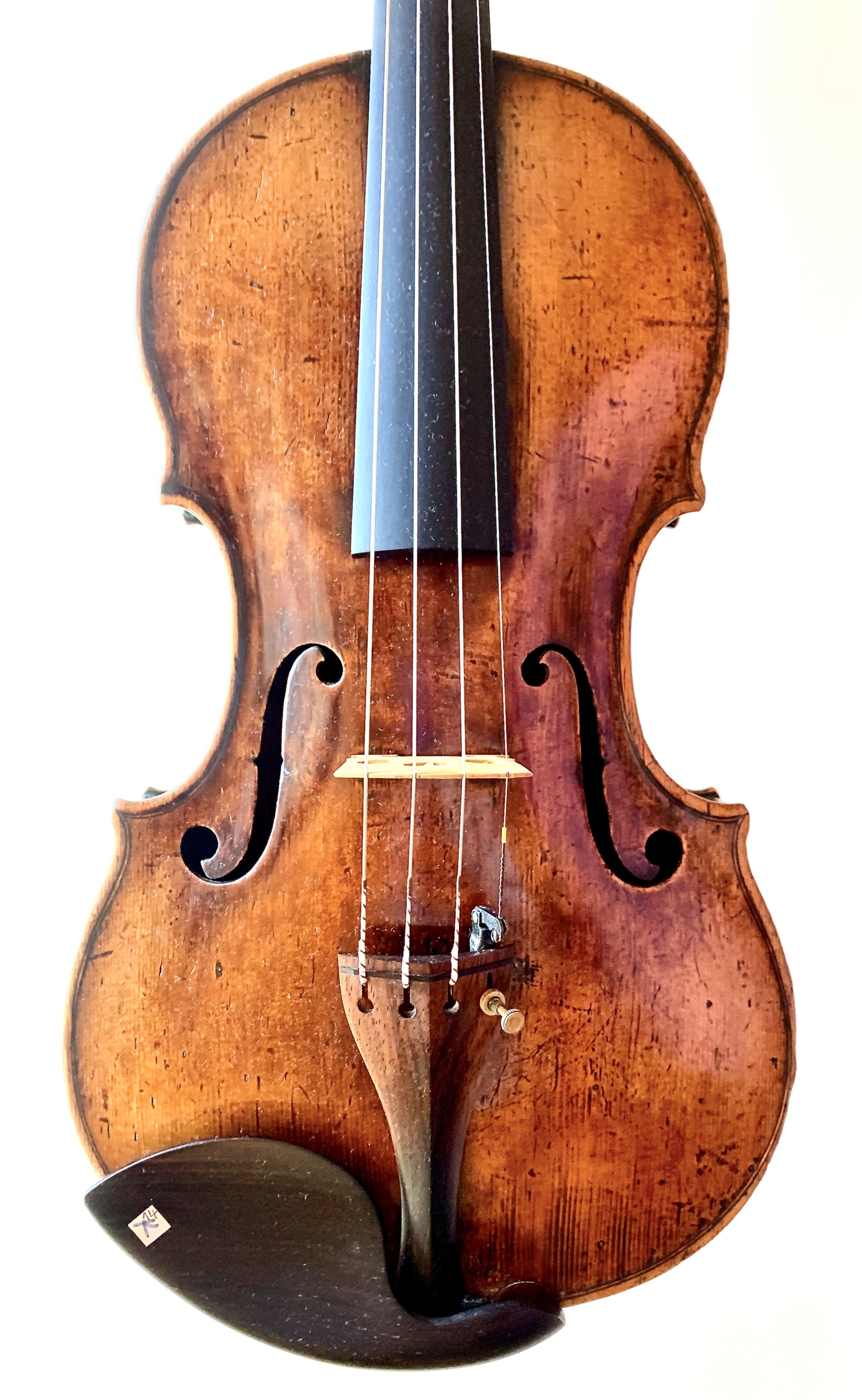 Violine - M. Deconet, Zettel "Venedig 1785" (front)
